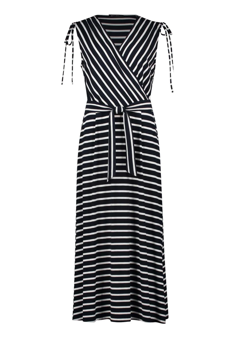 Jerseywickelkleid mit Streifenmuster