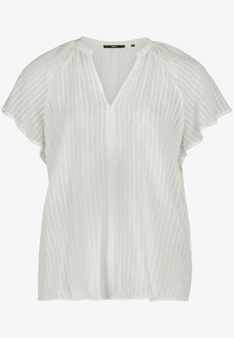 Transparente Bluse mit V-Ausschnitt