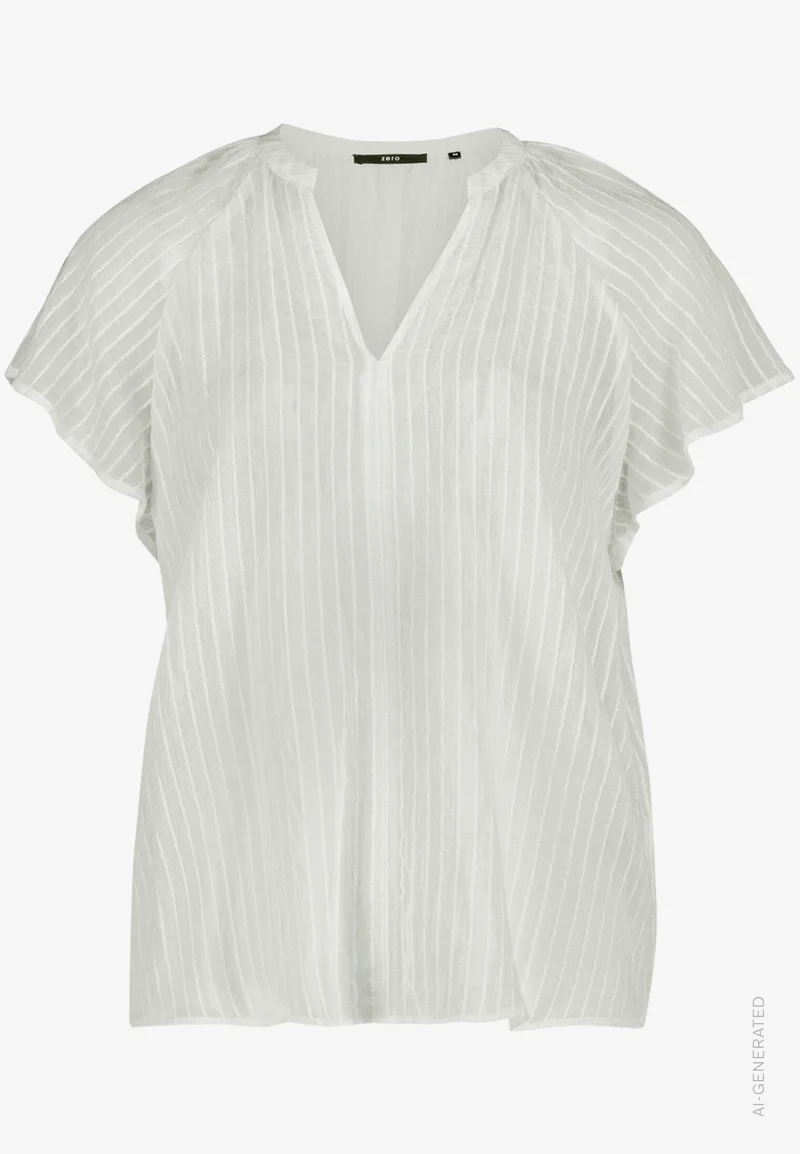 Transparente Bluse mit V-Ausschnitt