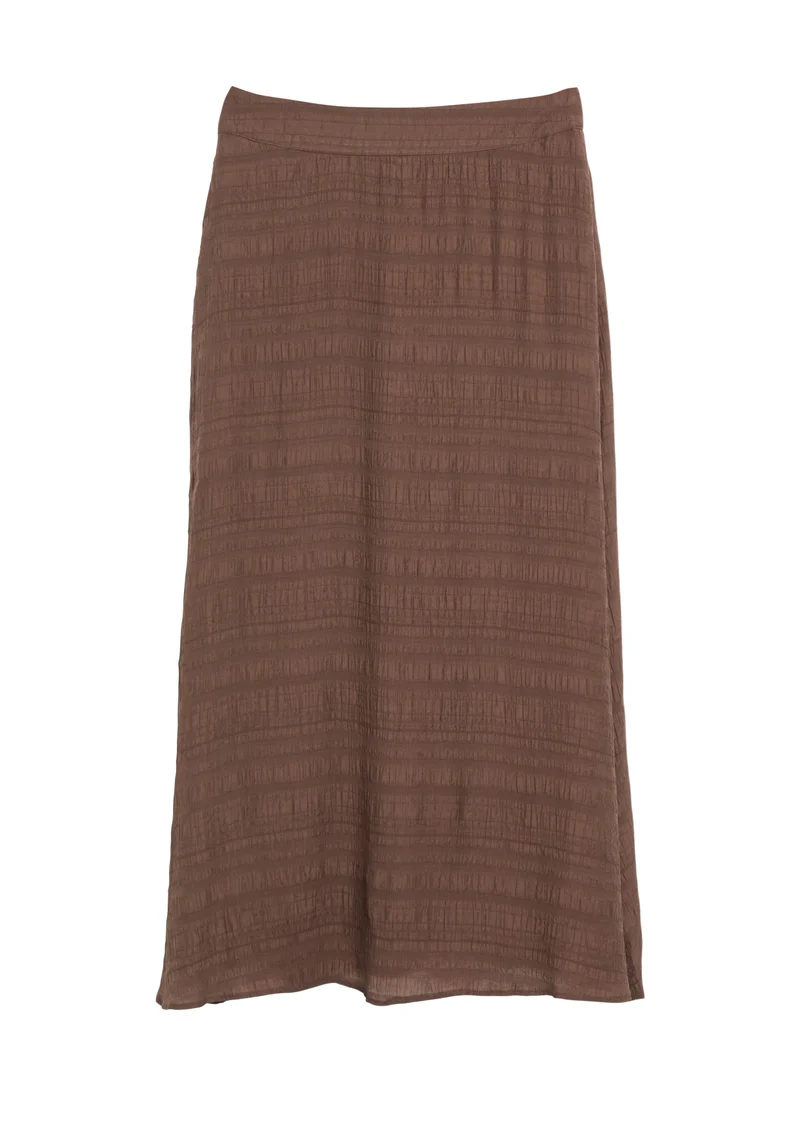 Langer Rock in Crinkle-Optik