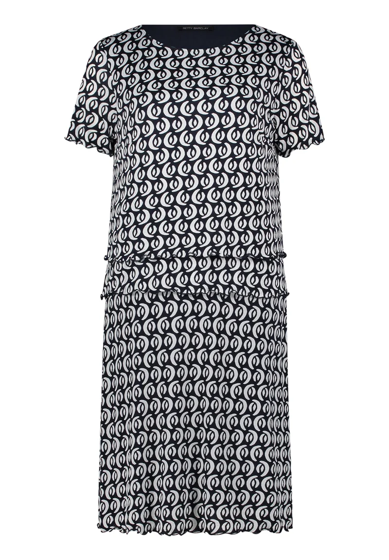 Stufenkleid mit Retro-Print