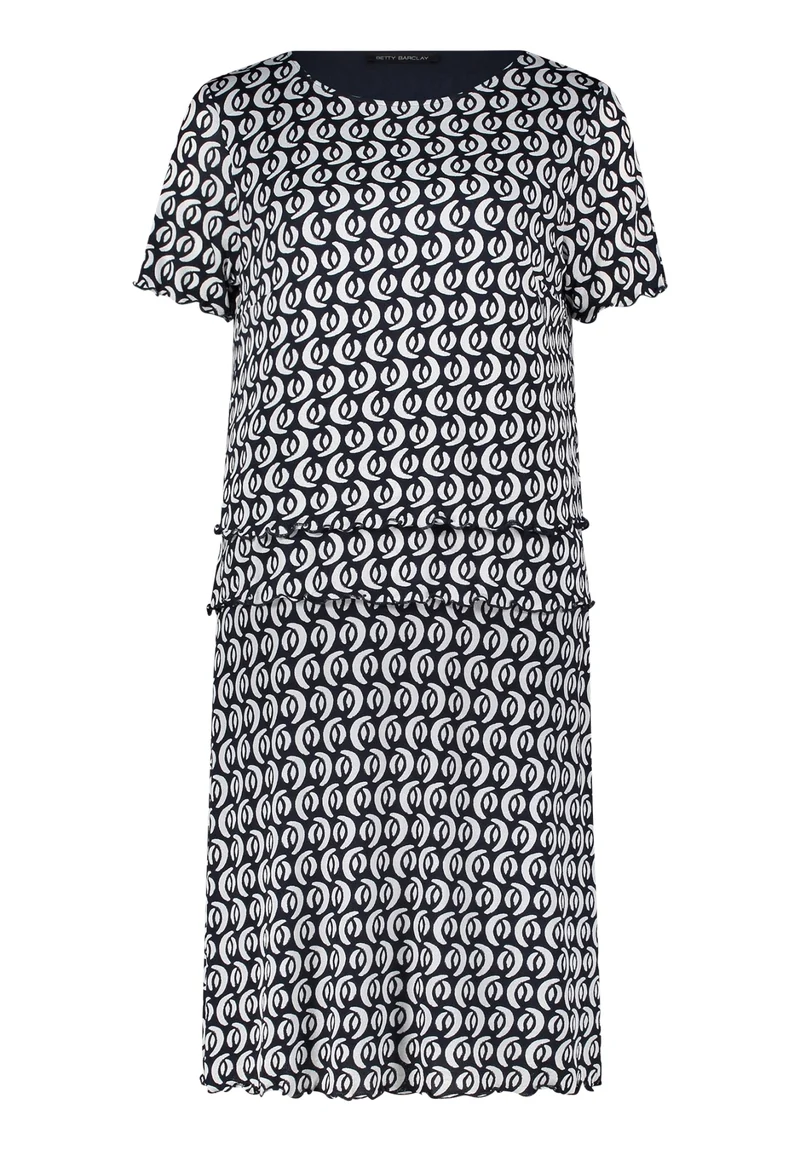 Stufenkleid mit Retro-Print