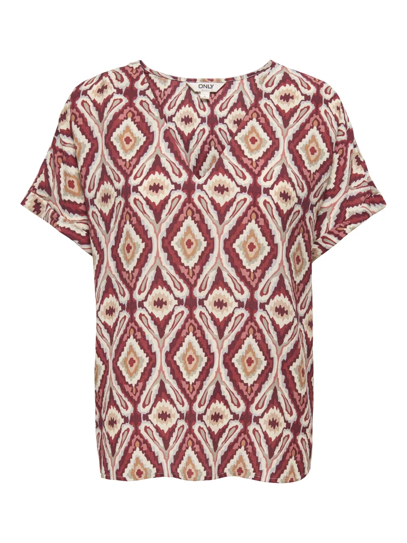 Top "ONLBELLY MIKASI" mit Ikat-Print