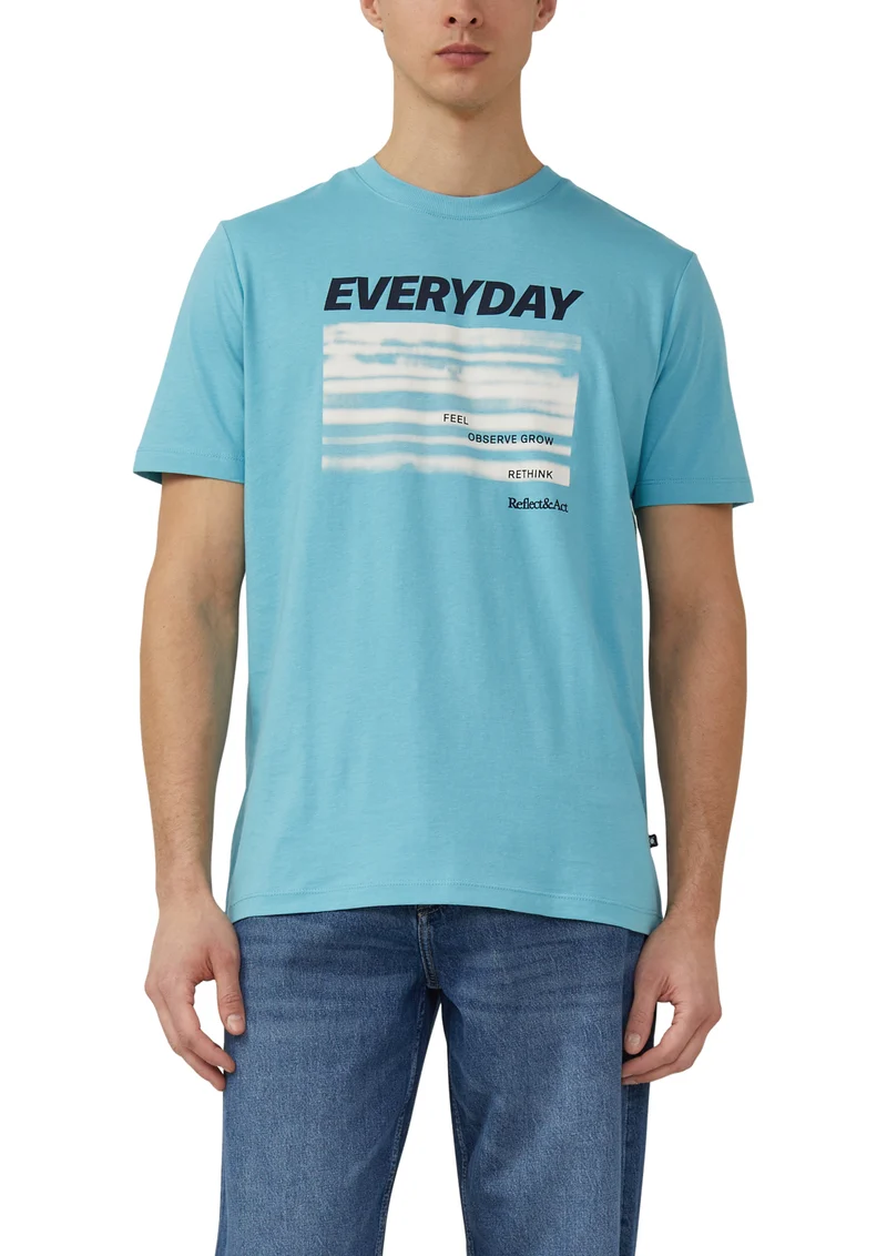 Jersey-T-Shirt mit Frontprint