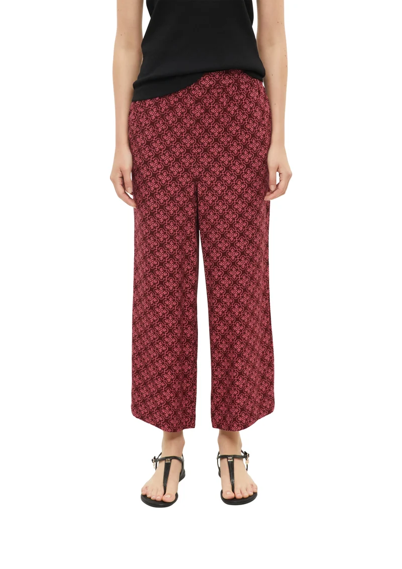 Culotte aus Viskose mit All-over-Print