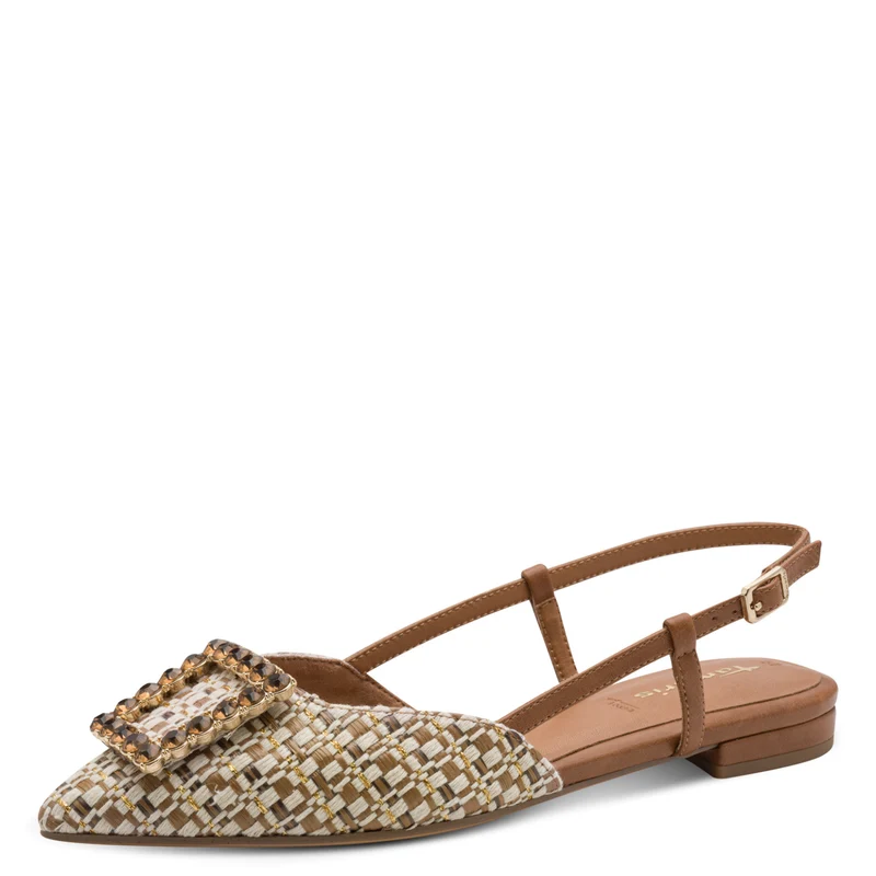 Slingpumps – Spitze Slings mit Blockabsatz