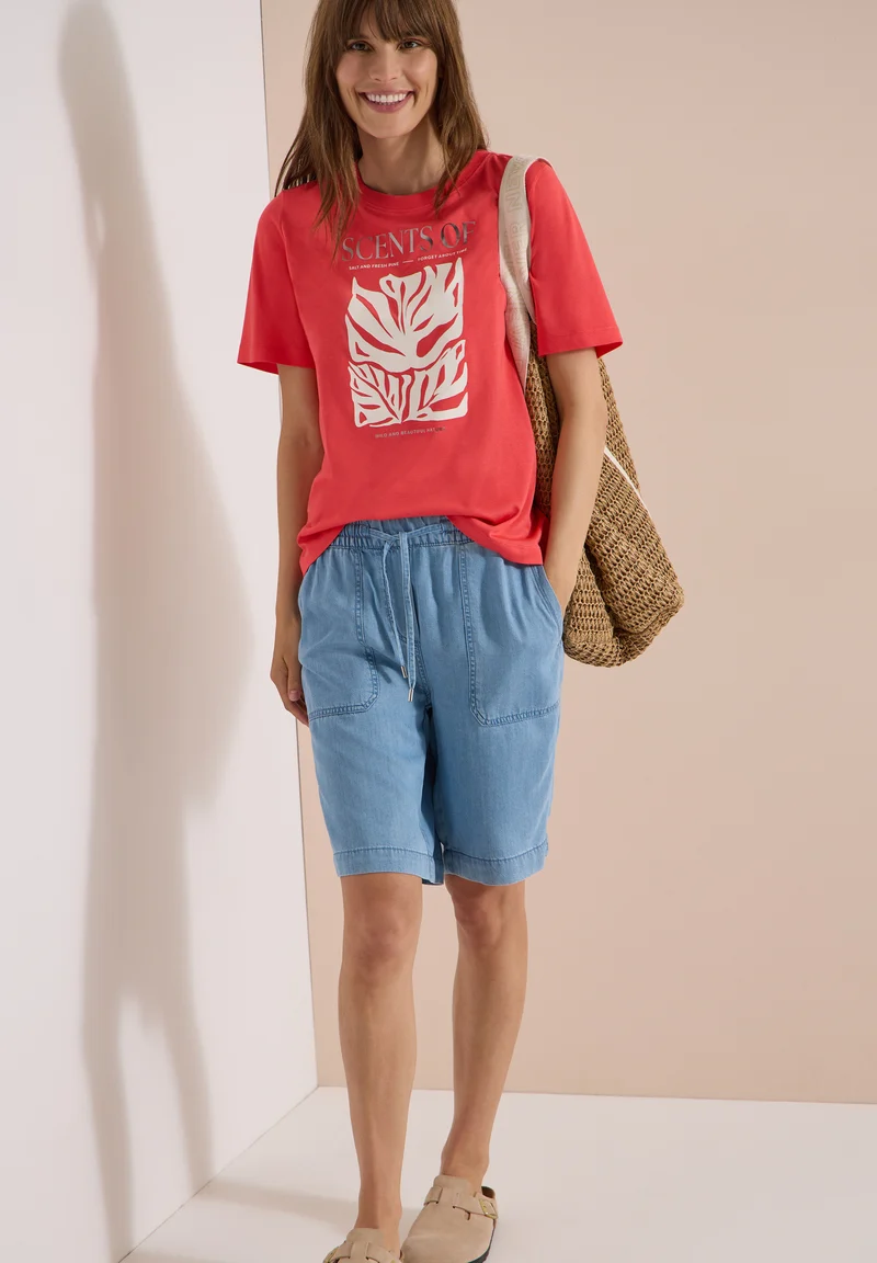 T-Shirt mit Rundhals und Frontprint