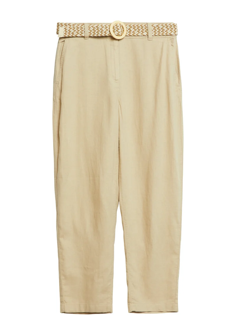 Cropped Chino mit Gürtel
