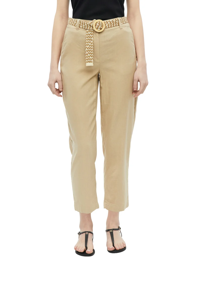 Cropped Chino mit Gürtel