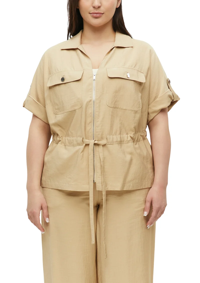 Leichte Kurzarm-Jacke mit Bindedetail