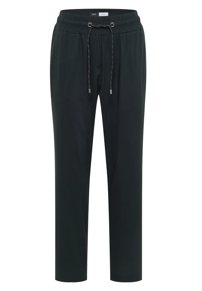Mid Waist Slim Leg Hose im Loose Fit