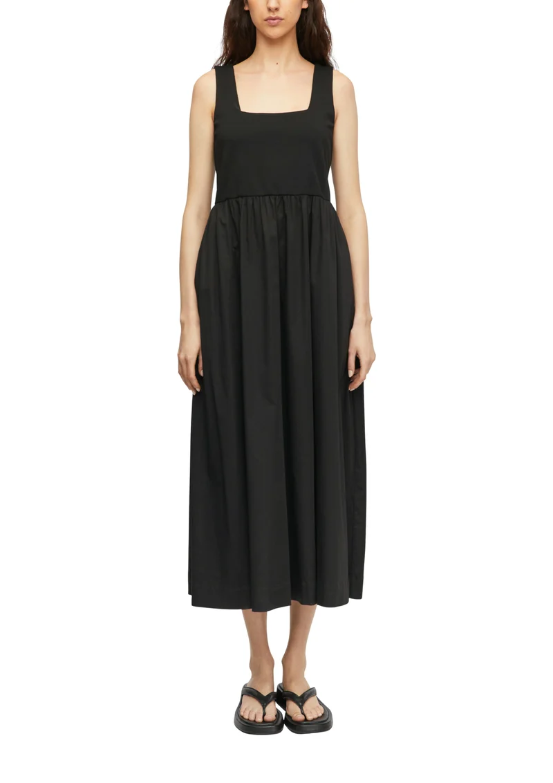 Kleid mit Popeline-Rock und Eingrifftaschen