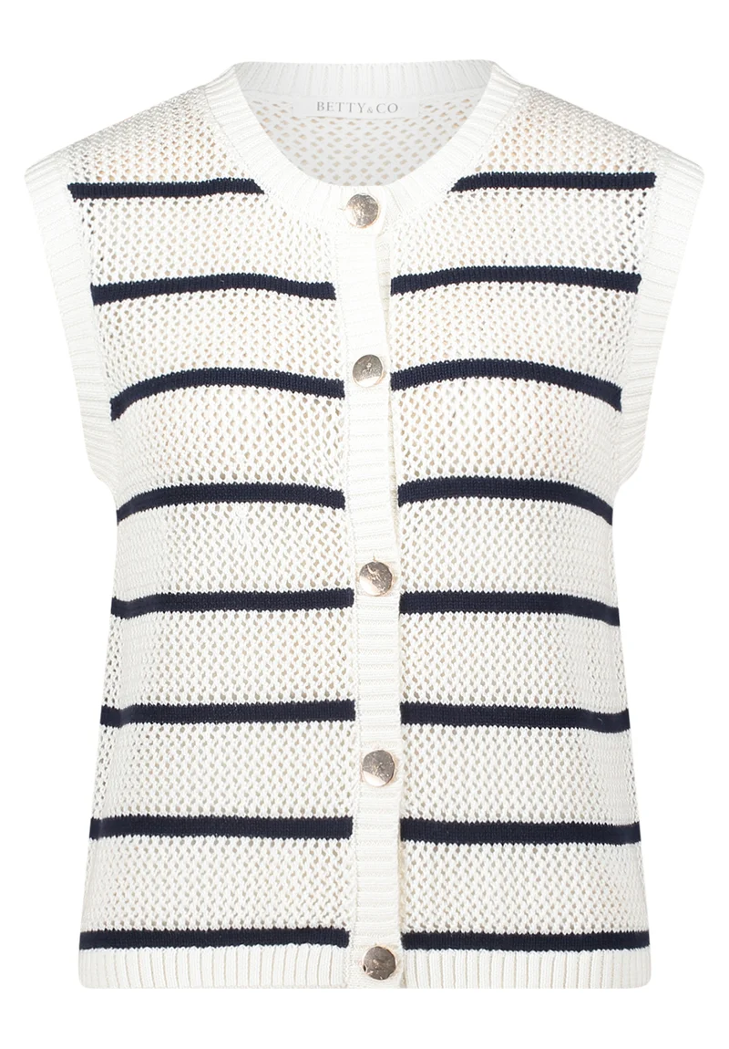 Strickweste mit Streifenmuster