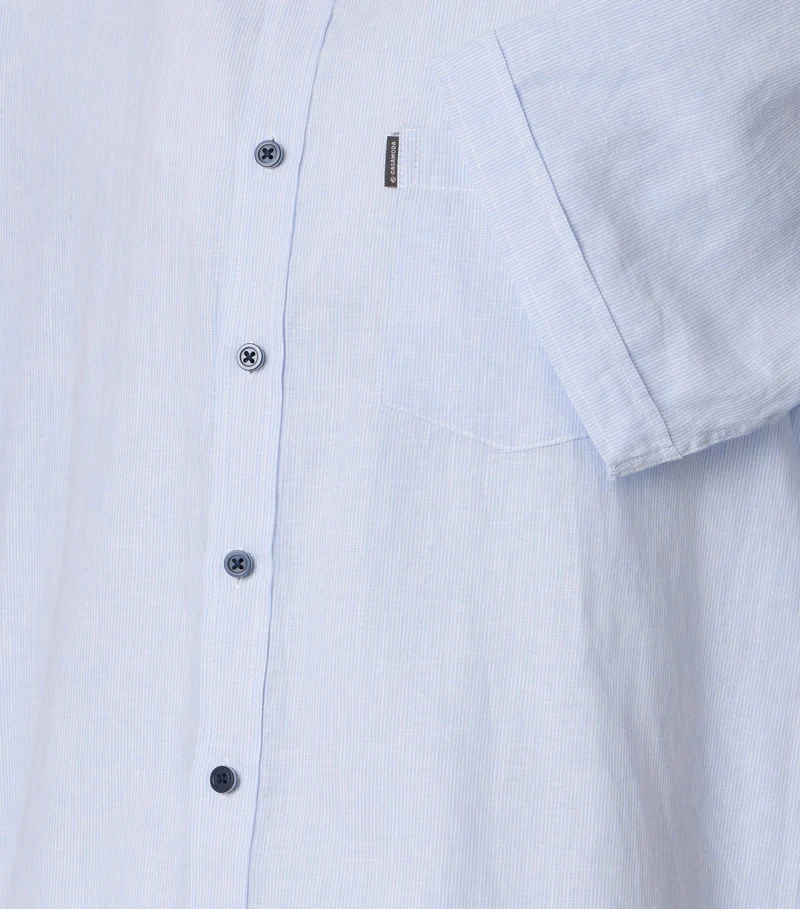 Comfort Fit Leinenhemd mit Streifenmuster