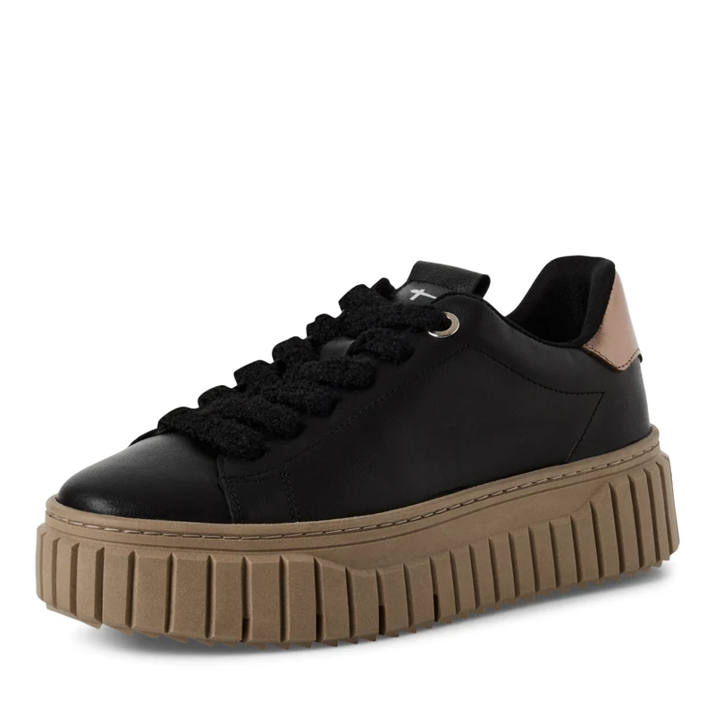 Leder-Sneaker mit Schnürung