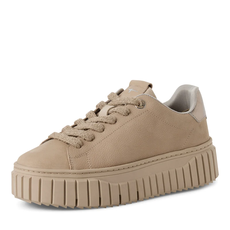 Leder-Sneaker mit Schnürung