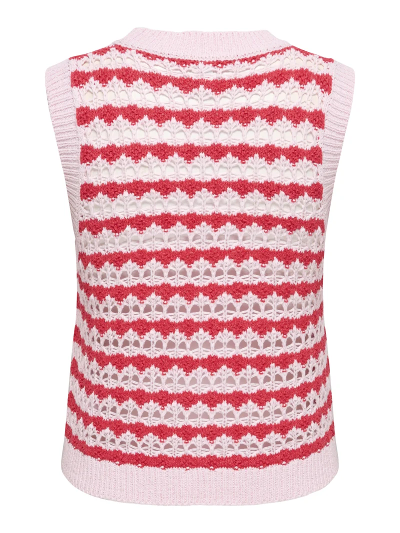 ONLGEENA SL O-Neck Pattern Top mit Streifenmuster