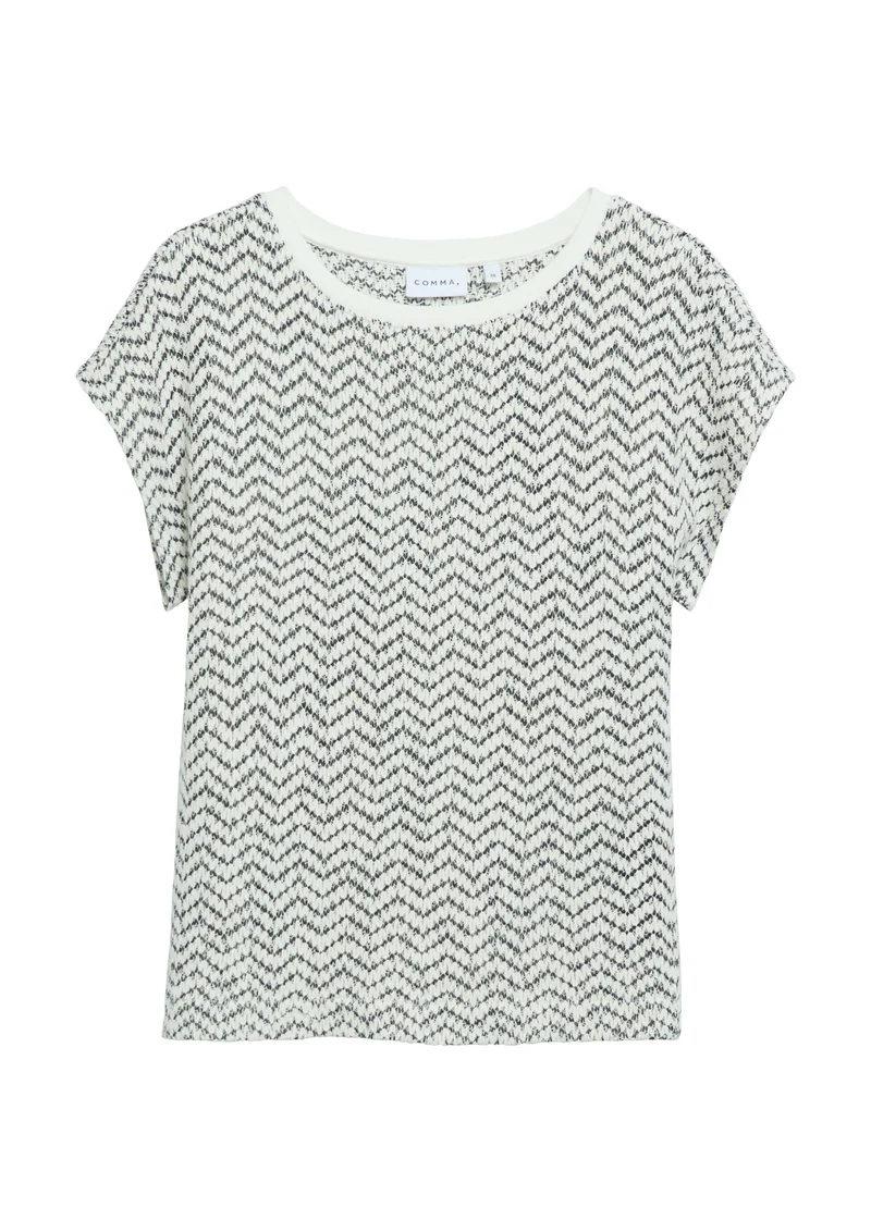 Shirt aus Strukturjersey