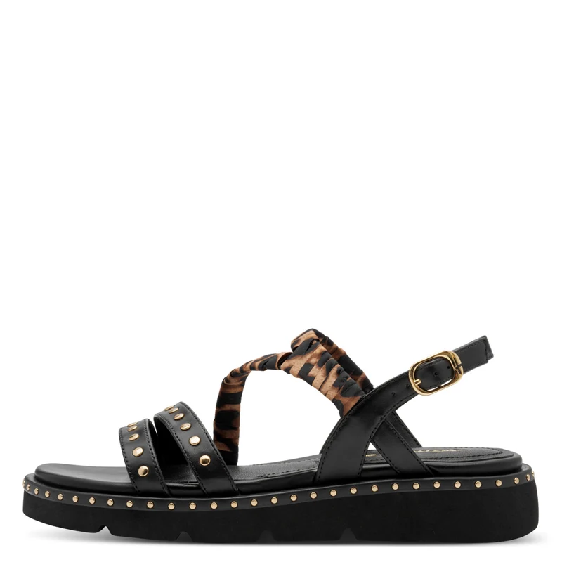 Keil-Sandalette mit Schließe