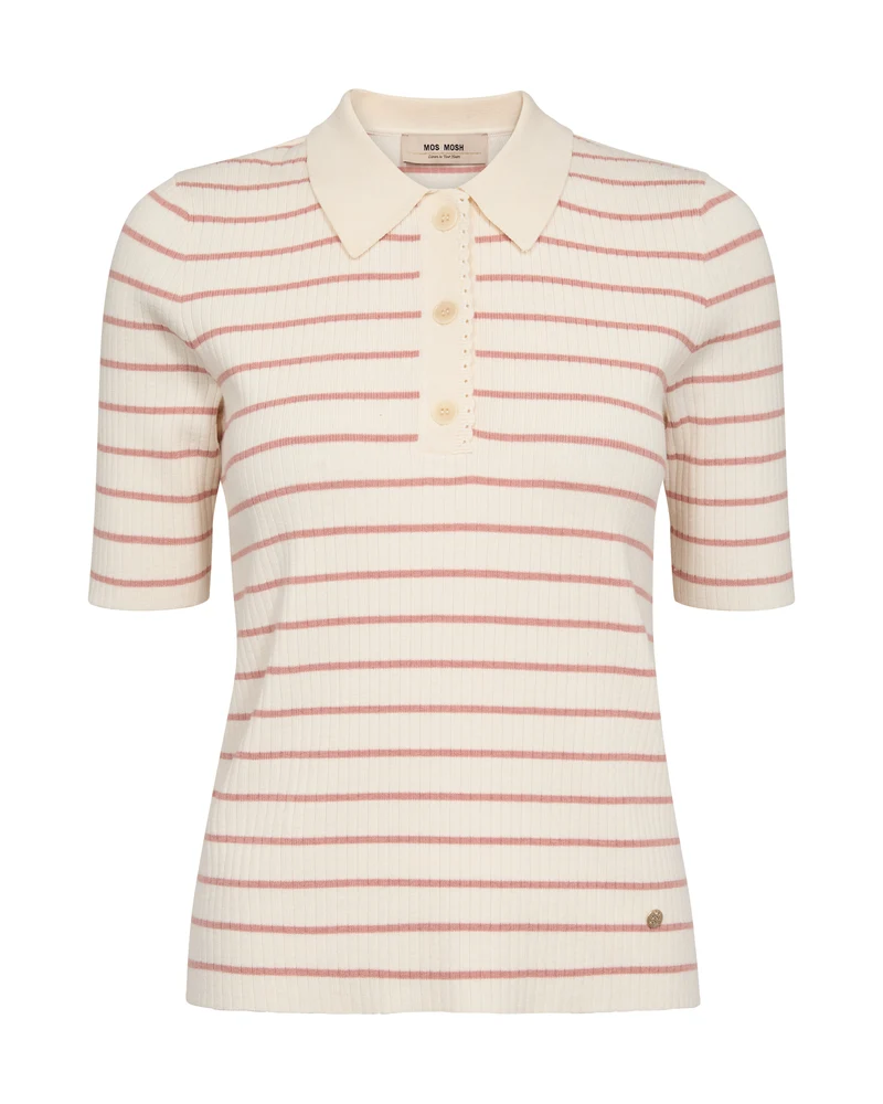 MMCaliz Stripe SS Knit – Poloshirt mit Streifenmuster