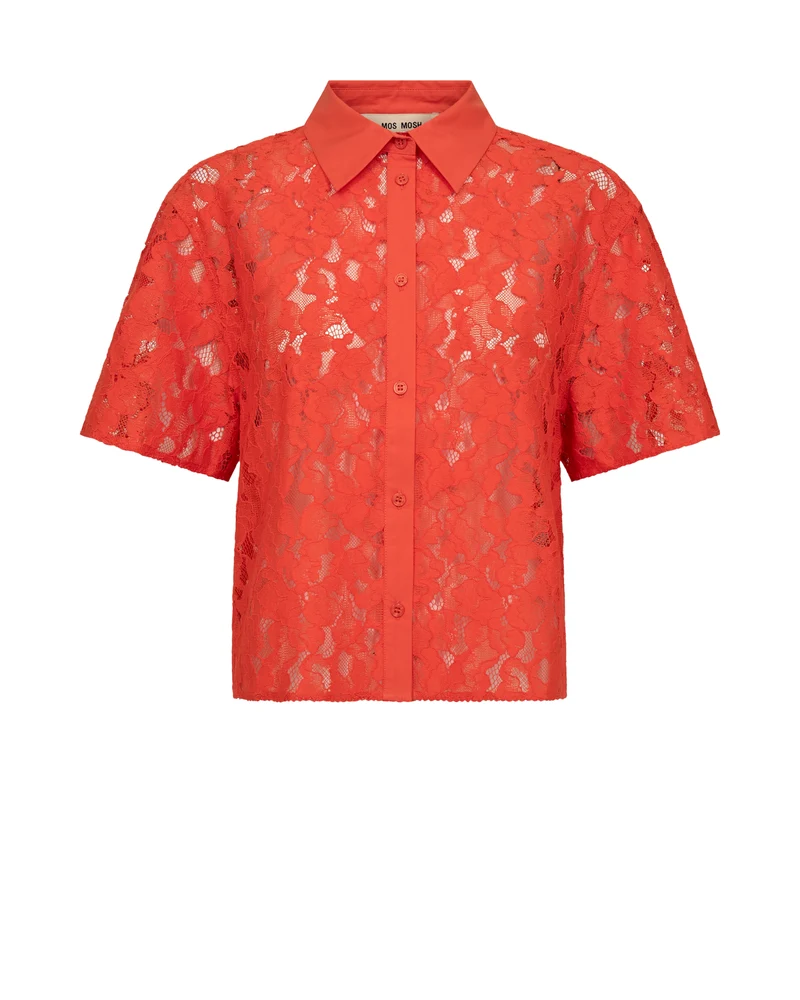MMLia River SS Lace – Spitzenhemd mit Knopfleiste