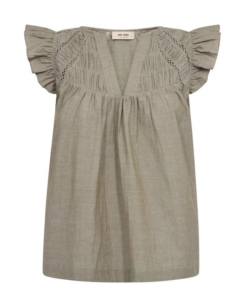 MMWoda Izha – Baumwollbluse mit Rüschendetail