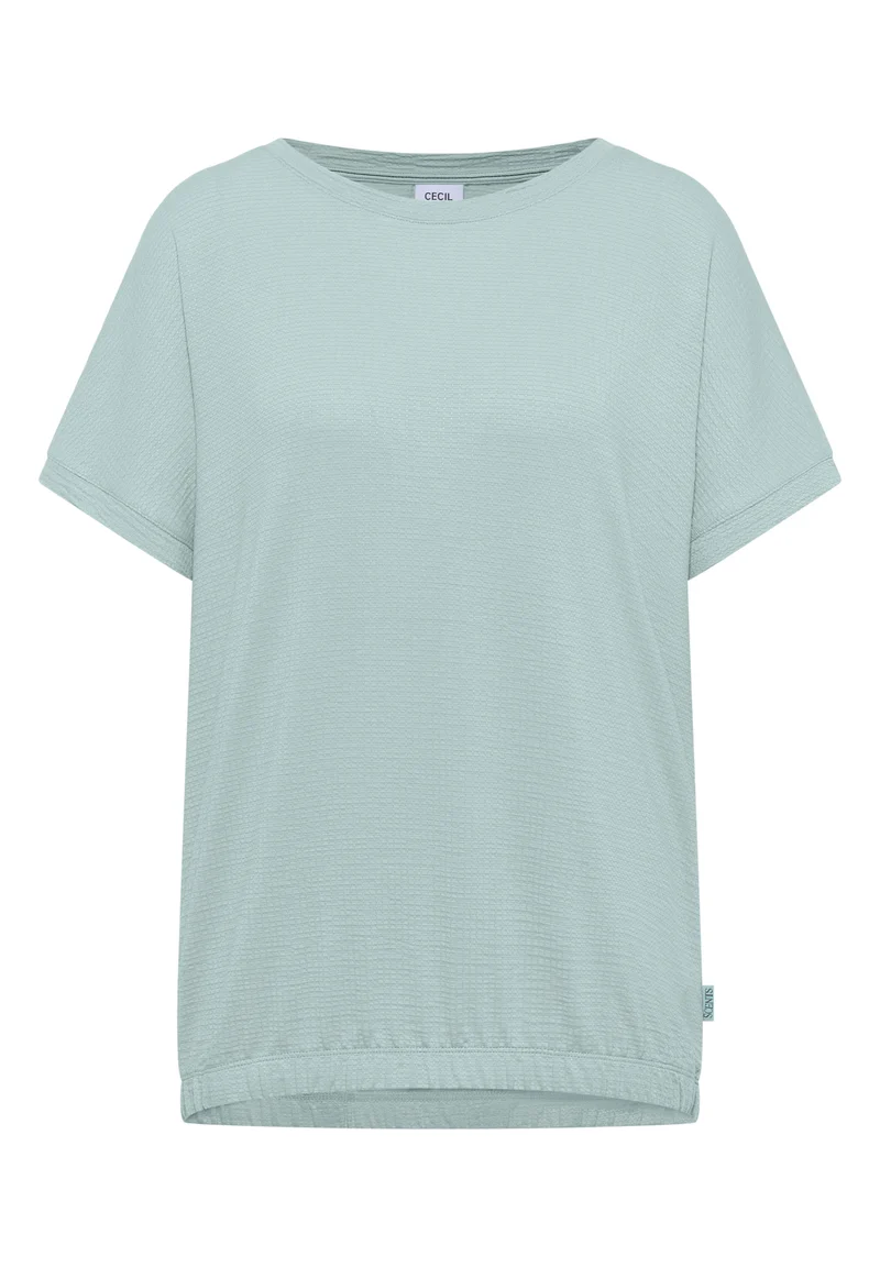 T-Shirt mit Rundhals und Struktur