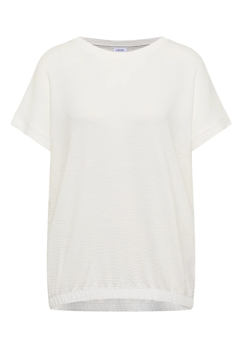 T-Shirt mit Rundhals und Struktur
