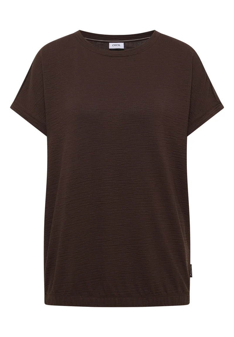 T-Shirt mit Rundhals und Struktur