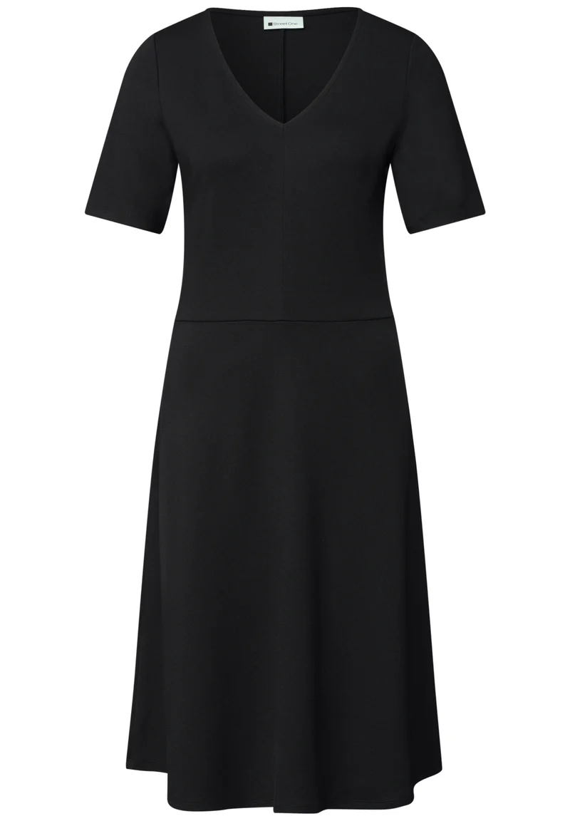 Knielanges Kleid aus Jersey mit Kurzarm