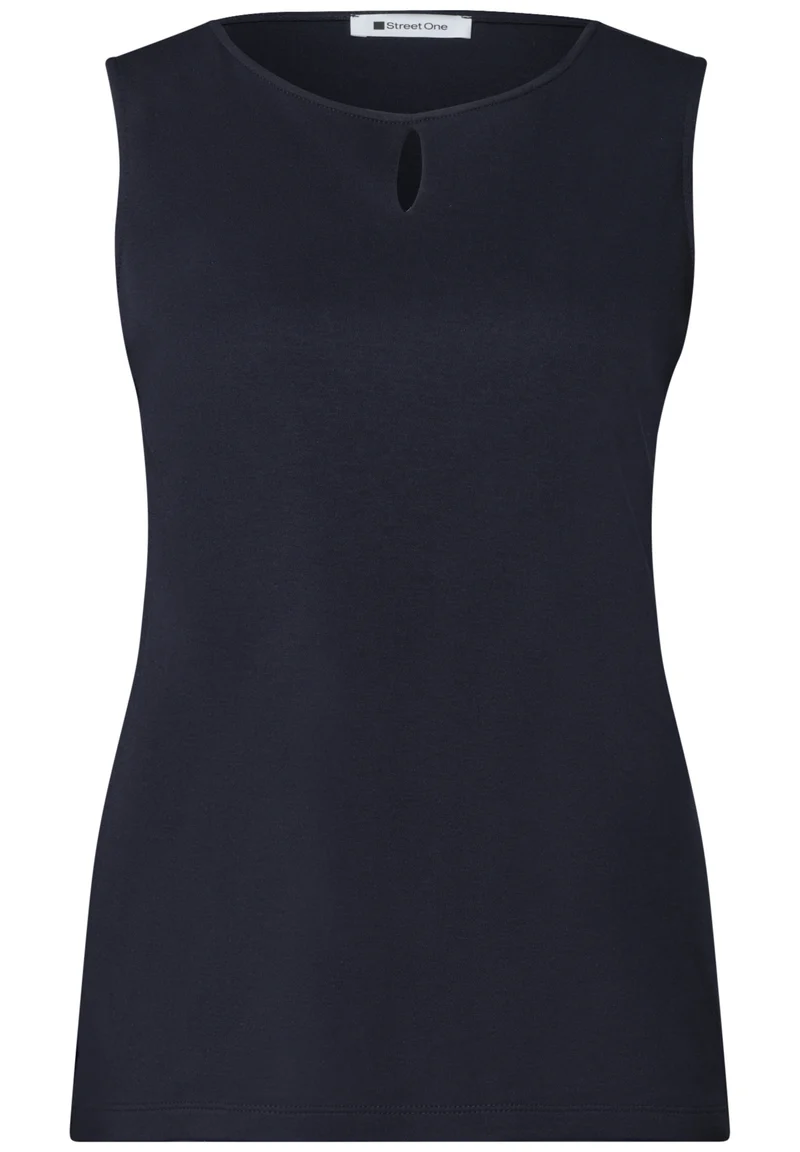 Top mit Rundhals und Cut-Out-Detail