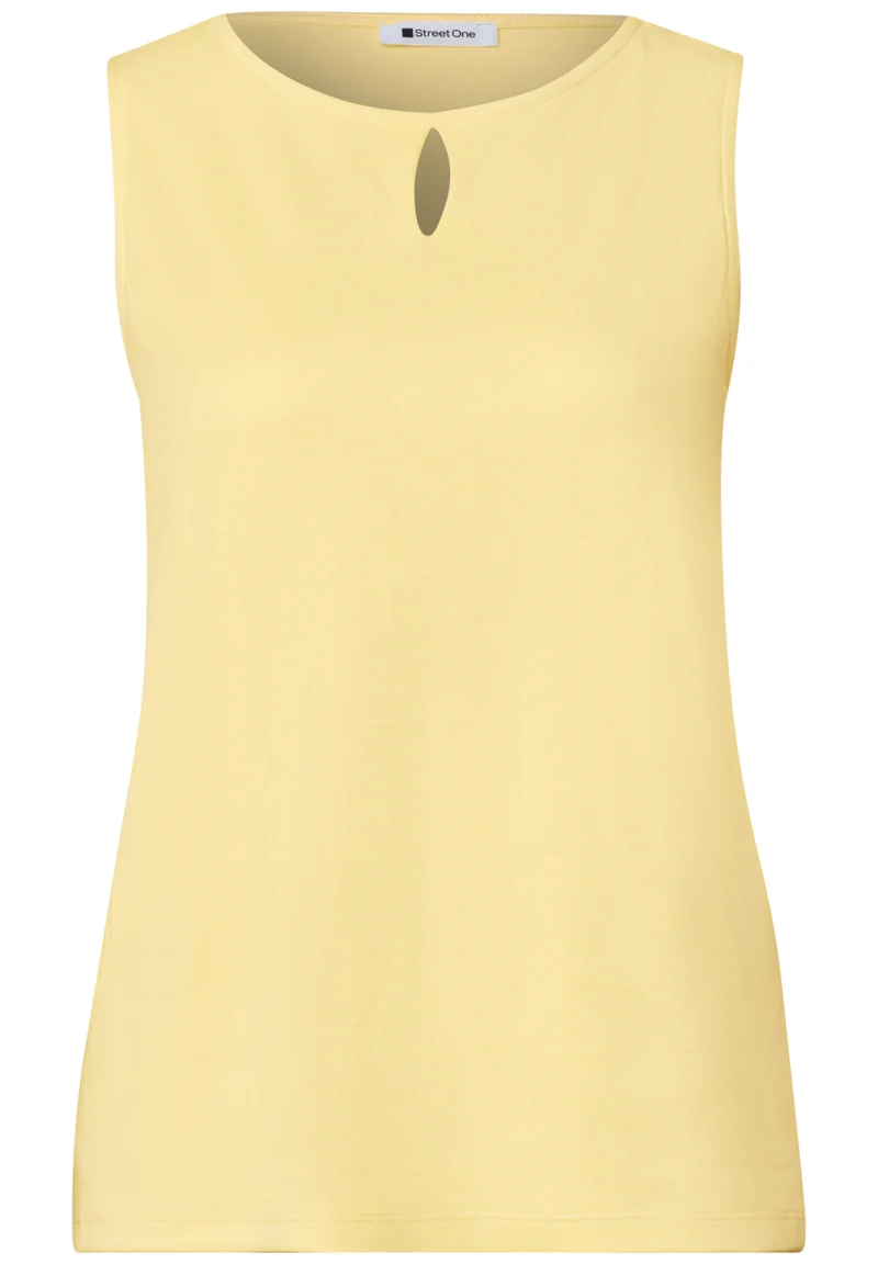 Top mit Rundhals und Cut-Out-Detail
