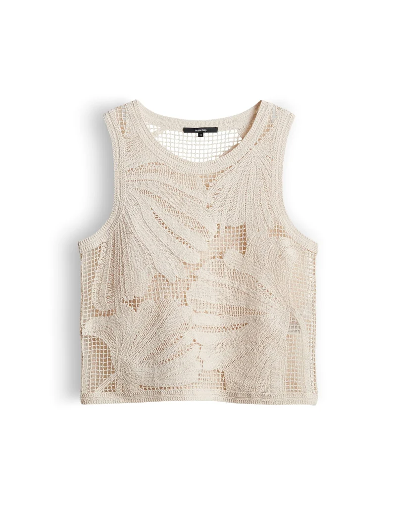 Häkeltop "Uflora" Slim Fit