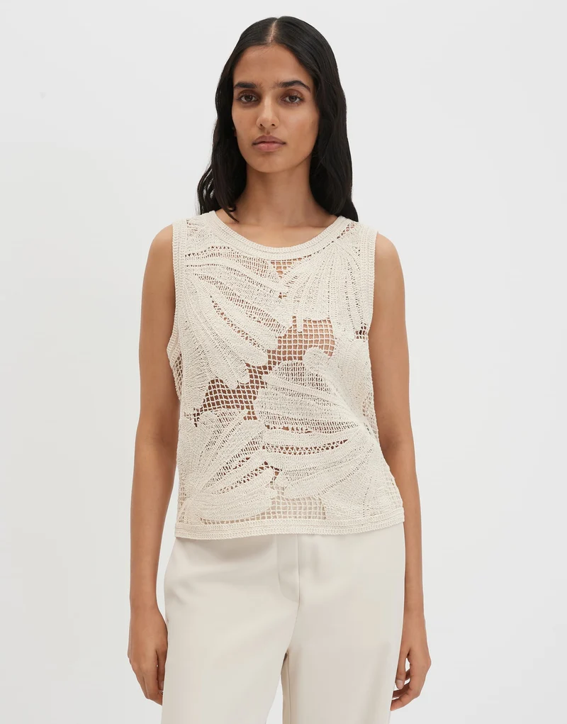 Häkeltop "Uflora" Slim Fit
