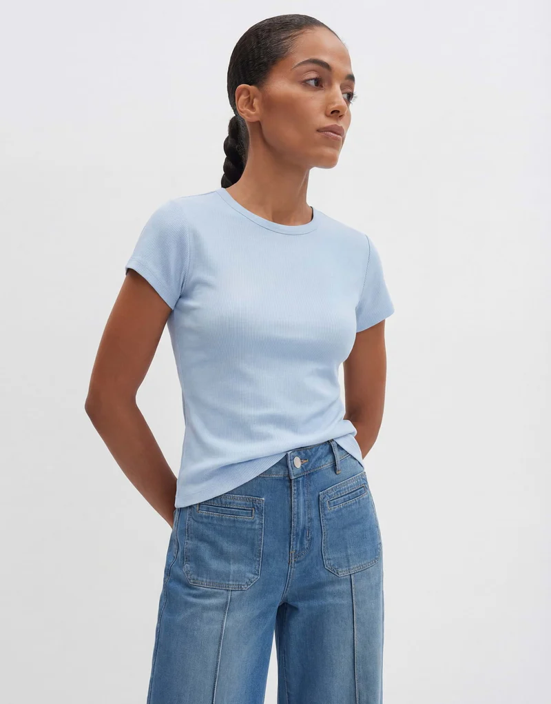 Rippshirt "KLEOH" aus Cotton Mix