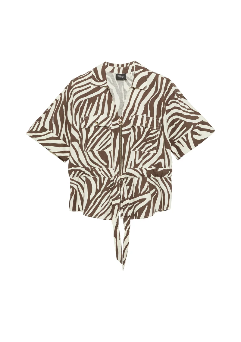 Kurzarm-Bluse "Zebra"