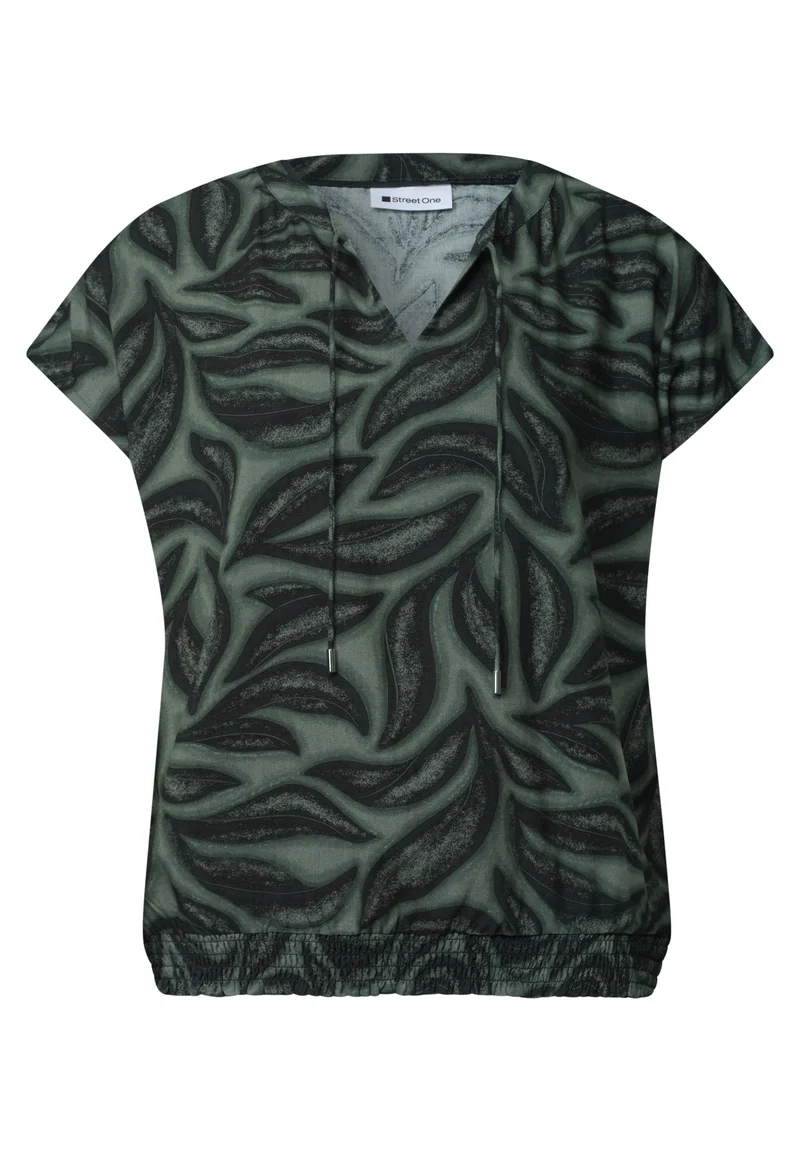Blusenshirt mit Smokdetail