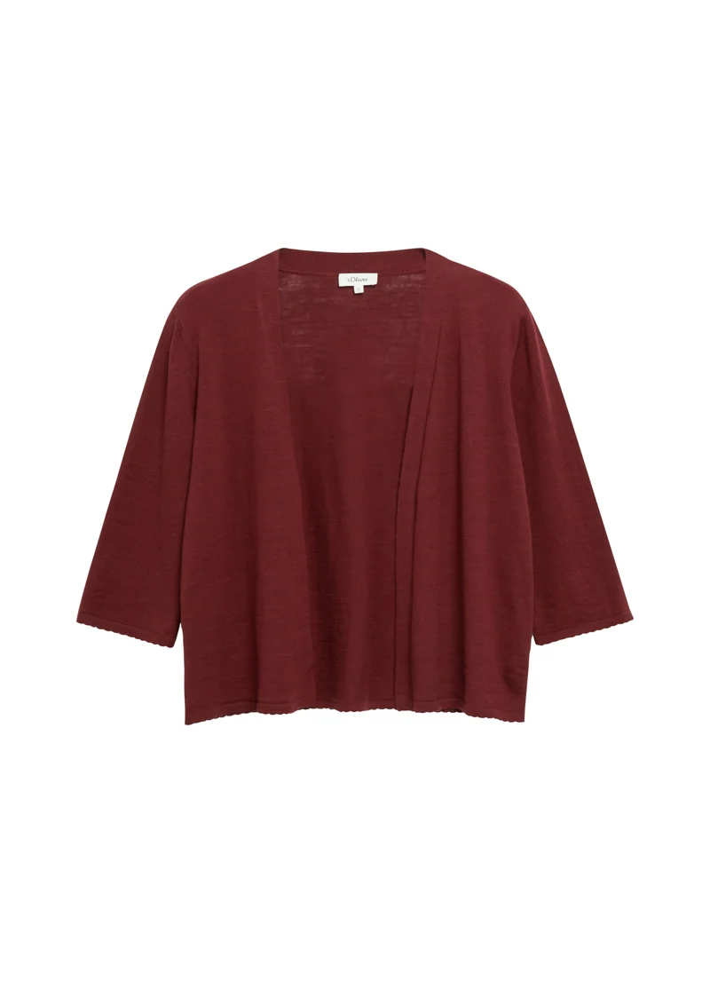 Strickjacke mit Zierkante