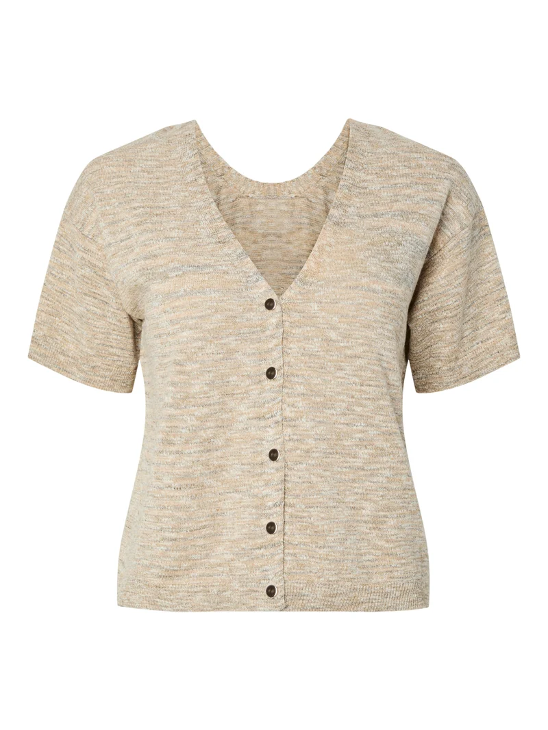PCGAIL Flachstrick Strickjacke
