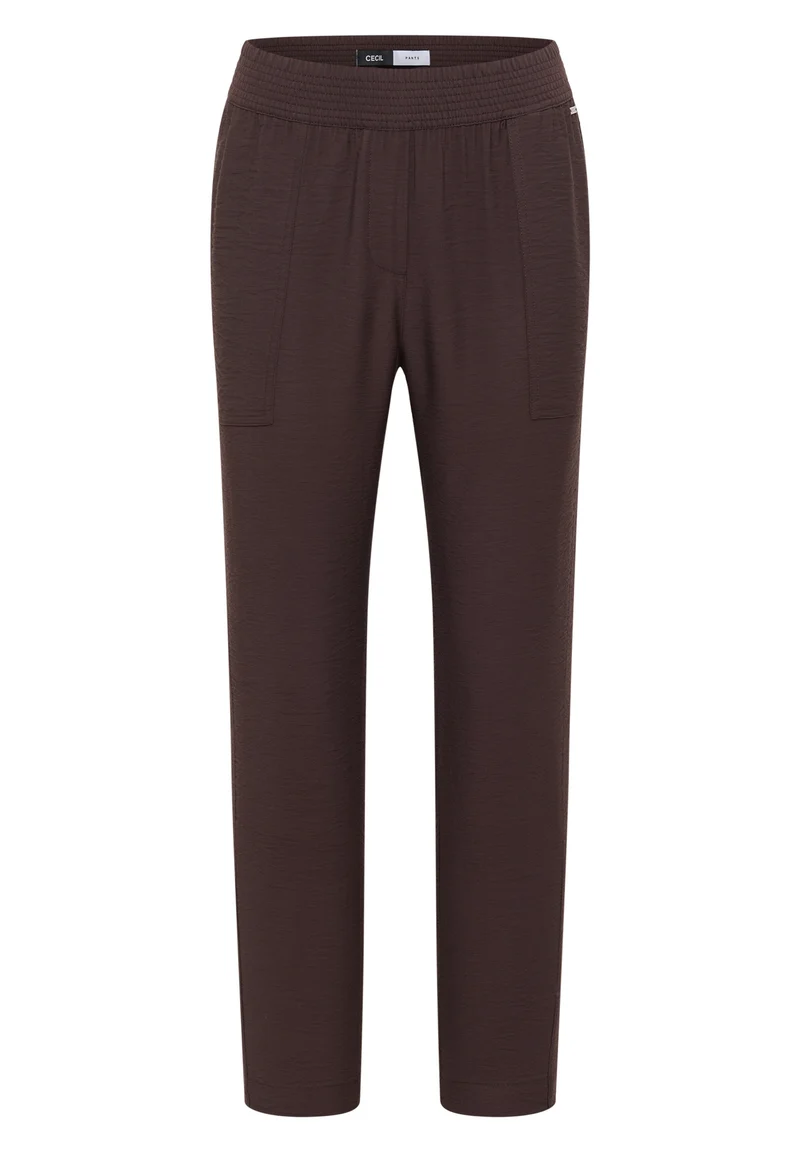 Mid Waist Slim Leg Hose im Loose Fit
