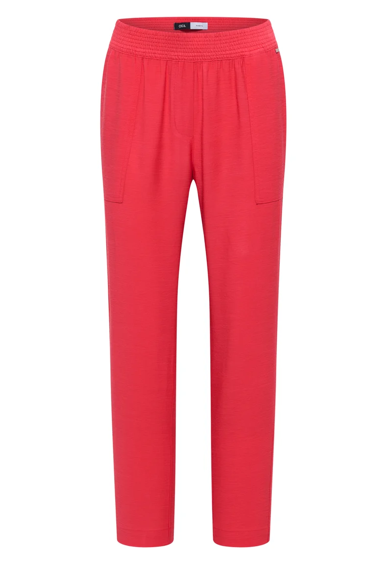 Mid Waist Slim Leg Hose im Loose Fit