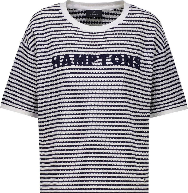 T-Shirt mit Struktur und Schriftzug