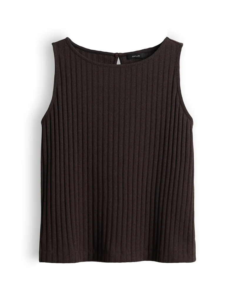 IPOMA SLIT Jerseytop in Rippstruktur