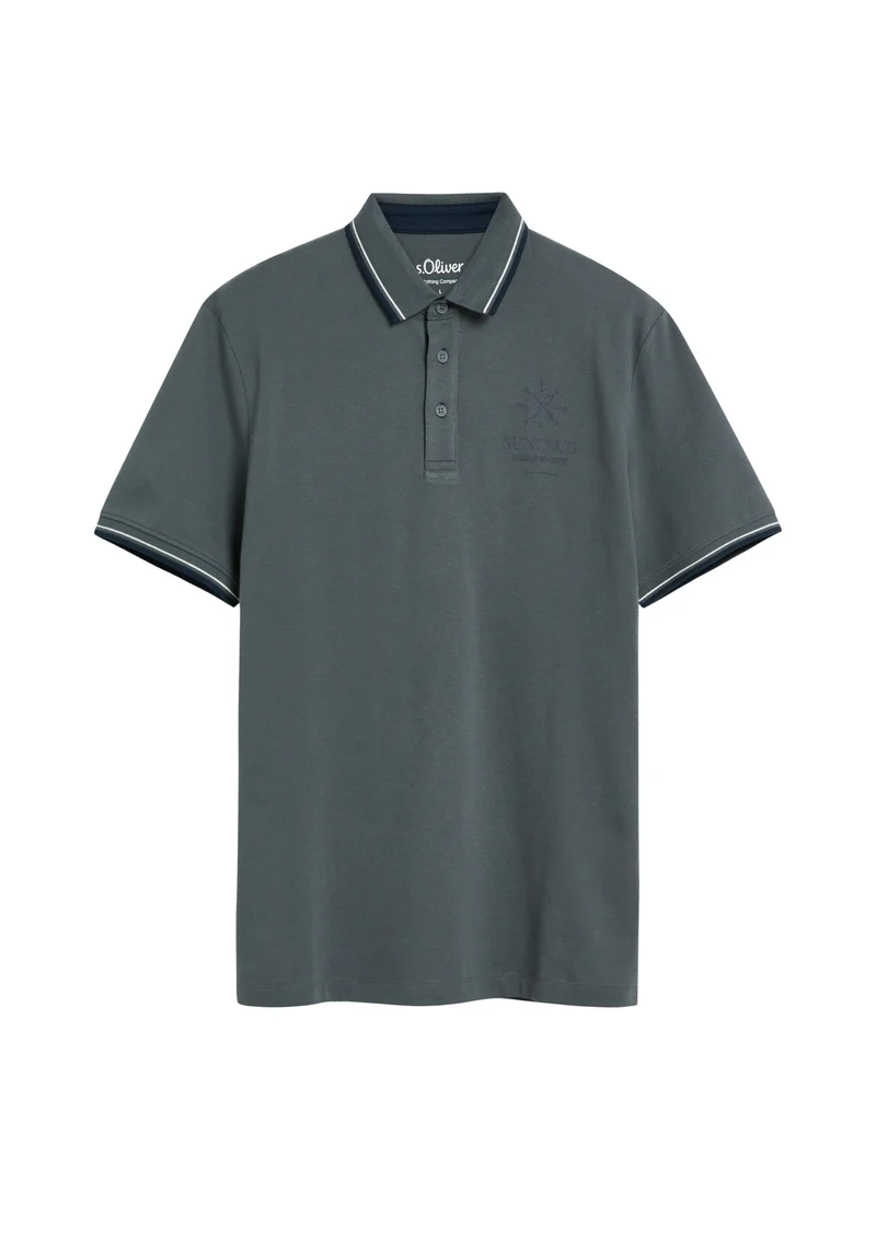 Polo-Shirt mit Kontrast-Details