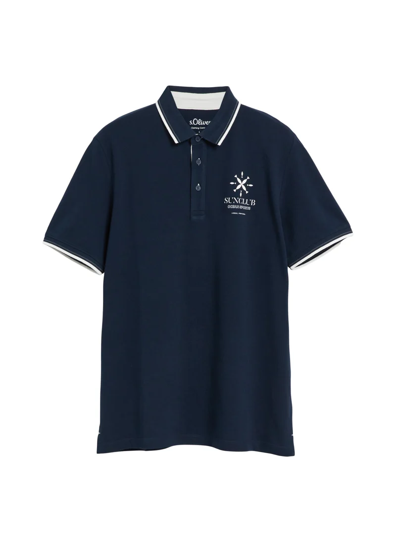 Polo-Shirt mit Kontrast-Details