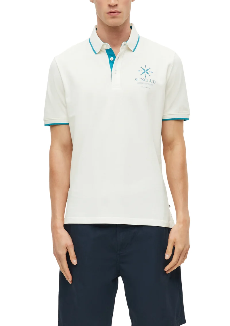 Polo-Shirt mit Kontrast-Details