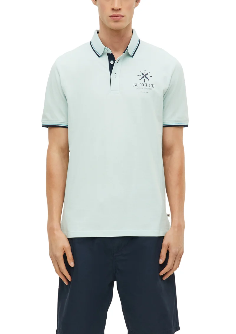Polo-Shirt mit Kontrast-Details