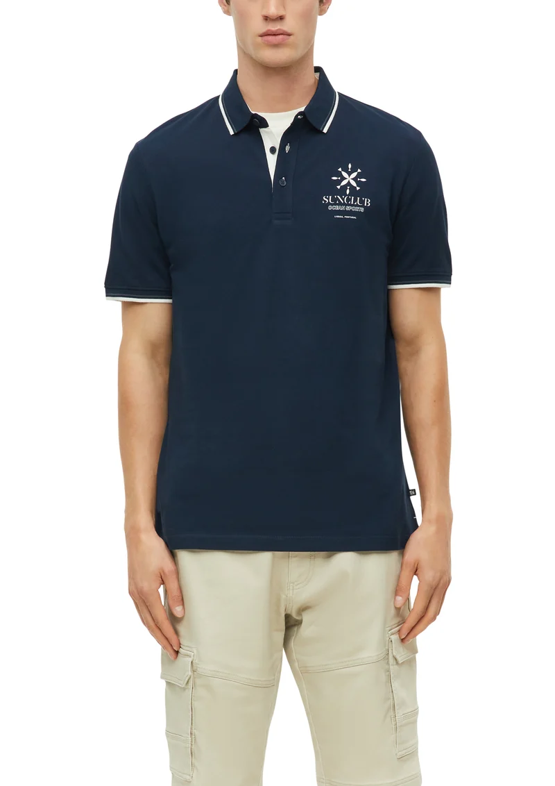 Polo-Shirt mit Kontrast-Details