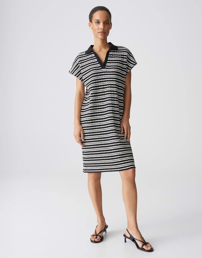 WARY Polokleid in Strick Optik