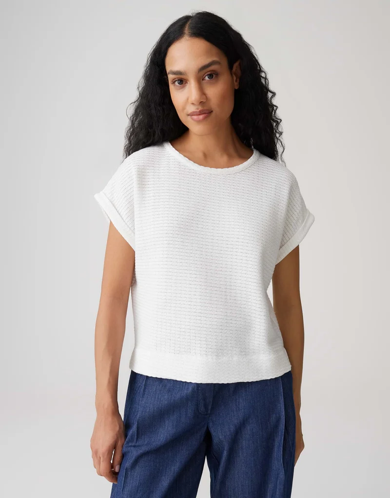 SISHELL Jerseyshirt in Wabenstrickmuster